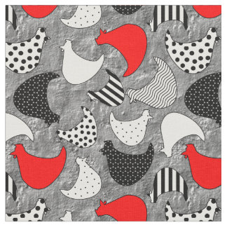 Tissu Poulet Graphique s'amuse sur béton