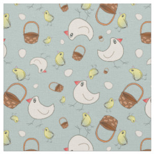 Tissu Poulet ou oeuf amusant sans couture motif