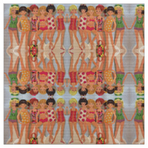 Tissu Poupées de papier d'amusement d'été