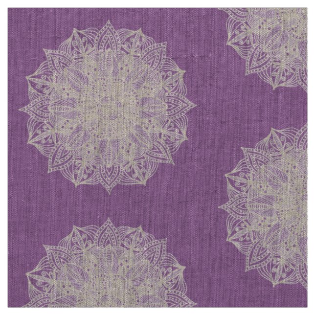 Tissu pourpre de motif de flocons de neige de (Échantillon)