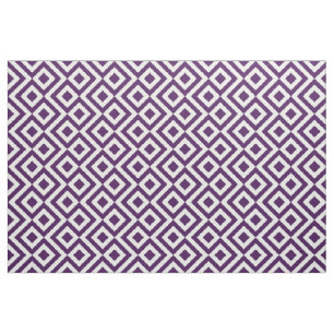 Tissu pourpre et blanc géométrique de motif de