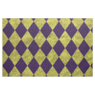 Tissu Pourpre et harlequin de farceur d'or