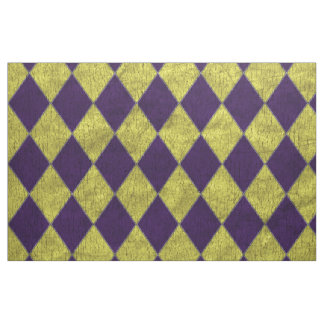Tissu Pourpre et harlequin de farceur d'or