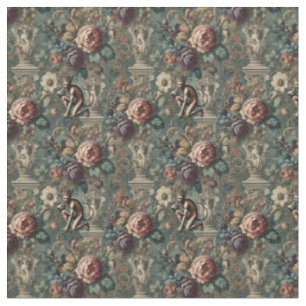 Tissu Prenez un Bow - Gothique Victorien Carrelage Dense