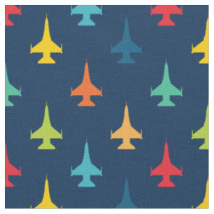 Tissu Primaires Motifs colorés F-16 Viper Fighter Jet