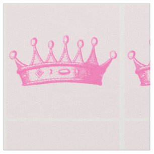Tissu Princesse magenta Crown sur l'arrière - plan rose