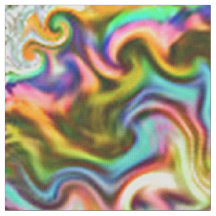tissu psychédélique tourbillons géométriques de né