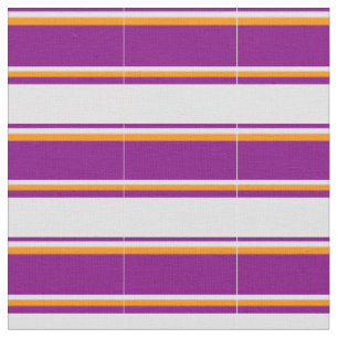 Tissu Purple, Lavande et rayures orange foncées