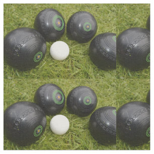 Tissu Quatre Boules De Pelouse Noire Et Jack,