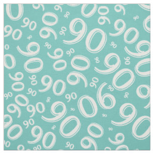 Tissu quatre-vingt-dixième Motif frais Teal de nombre e