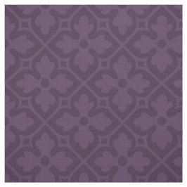 Tissu Quatrefeuilles de style néogothique, aubergine