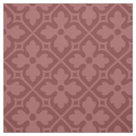 Tissu Quatrefeuilles de style néogothique, bordeaux clai