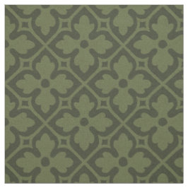 Tissu Quatrefeuilles néo-gothiques, vert loden