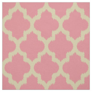 Tissu Quatrefoil Beige Ikat et Arrière - plan rose perso