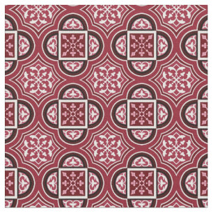 Tissu Quatrefoil Marsala Red Fabric 2