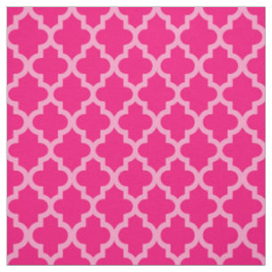 Tissu Quatrefol des humeurs marocaines roses