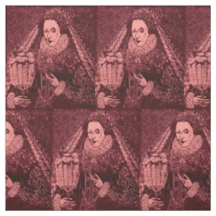 Tissu Queen Elizabeth I en imprimé rose nouveauté