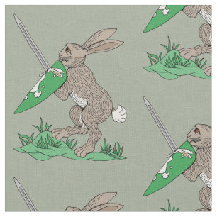 Tissu Rabbit de guerrier médiéval