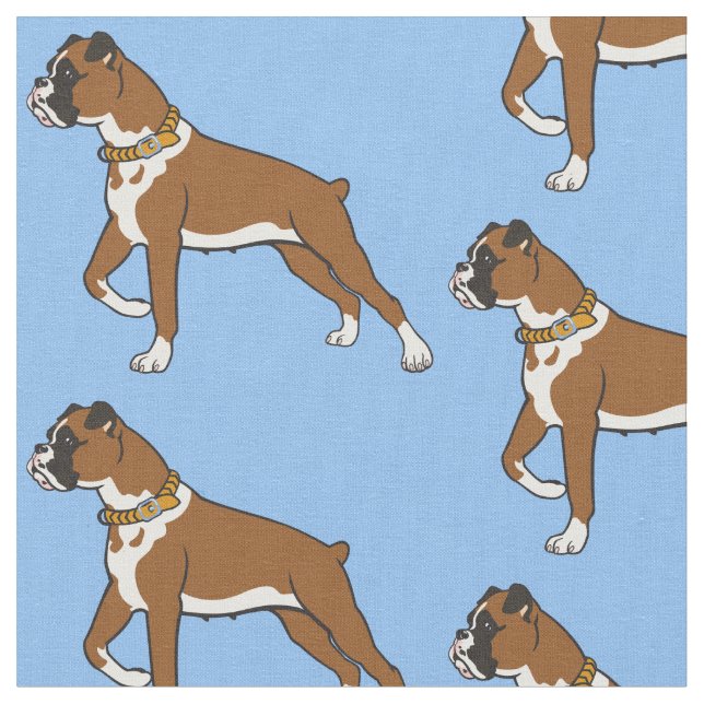 Tissu race de chien boxer (Fermer)