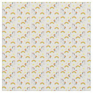 Tissu Rainbow Unicorn Fabric