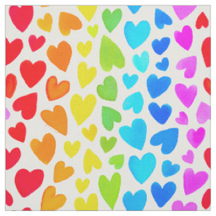 Tissu Rainbow Watercolor Motif