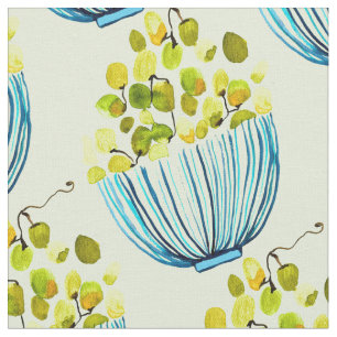 Tissu raisin aquarelle art fruit