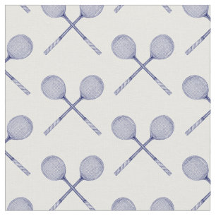 Tissu Raquettes de squash croisées bleues