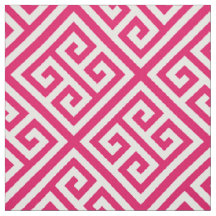 Raspberry White Med Grecque Clé Diag T Motif #1