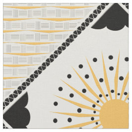 Tissu Rayon de soleil gai d'art déco