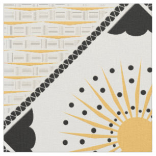 Tissu Rayon de soleil gai d'art déco