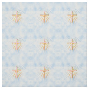 Tissu Rayons de la Croix Religieuse Lumière