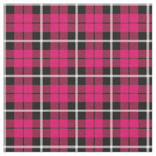 Tissu Rayure blanche d'automne profond/noire rose chaude