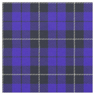 Tissu Rayure blanche/noire de bleu royal de palid