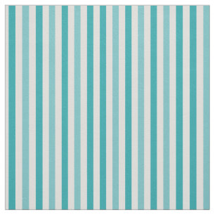 Tissu Rayures bleues de turquoise de plage