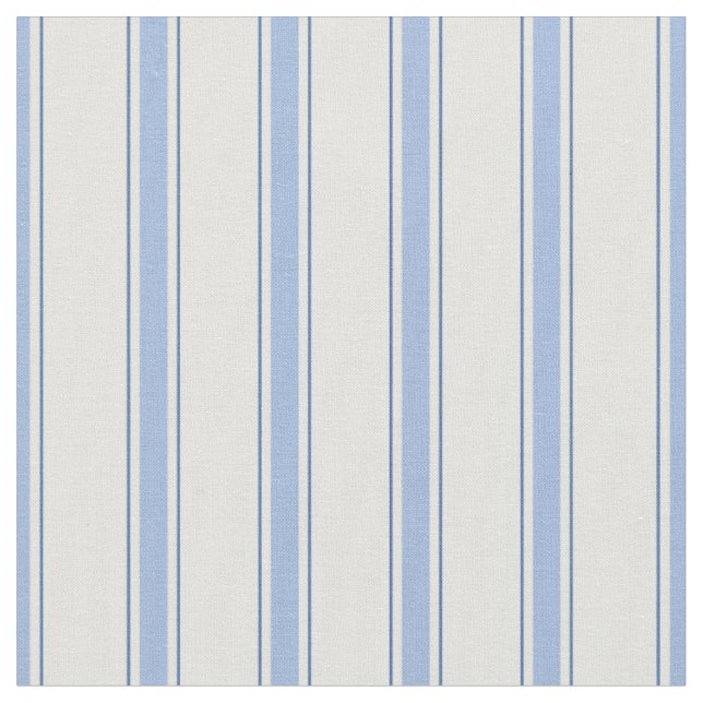 Tissu Rayures bleues et blanches cassées (Fermer)