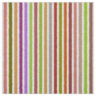 Tissu Rayures de craie - Crème et couleurs multiples