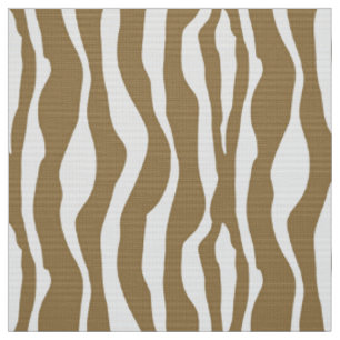 Tissu Rayures de zèbre - Taupe Tan et blanc