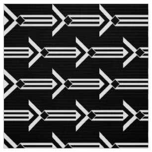 Tissu Rayures et chevrons blancs géométriques sur le