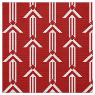 Tissu Rayures et chevrons blancs géométriques sur le