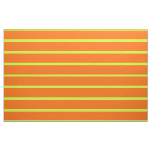 Tissu rayures jaune orangé néon