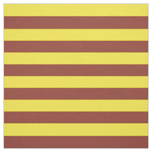 Tissu Rayures jaunes et Brown