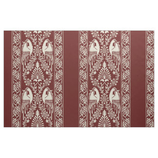 Tissu Rayures médiévales Marron foncé