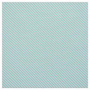 Tissu Rayures turquoises et de corail