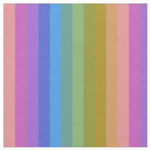 Tissu Rayures verticales arc-en-ciel pastel douces