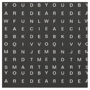 Tissu Recherche de mots (Inspirationnel) noir