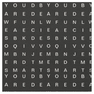 Tissu Recherche de mots (Inspirationnel) noir