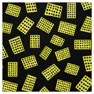 Tissu Rectangles Abstraites 081122 - Jaune sur noir