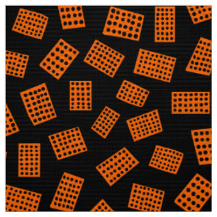 Tissu Rectangles Abstraites 081122 - orange sur noir