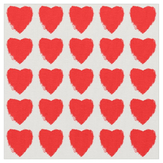 Tissu Red Hearts Pattern (Fermer)
