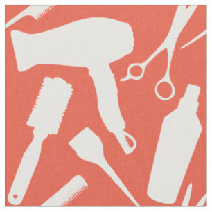 Tissu Red Orange Stylist Tools Hairstylist Hair Salon